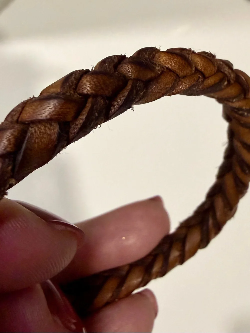 LIKE NEW! Men's Braided Leather Bracelet - Brown